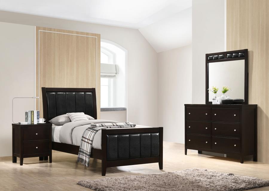 Carlton 4-piece Twin Bedroom Set Cappuccino