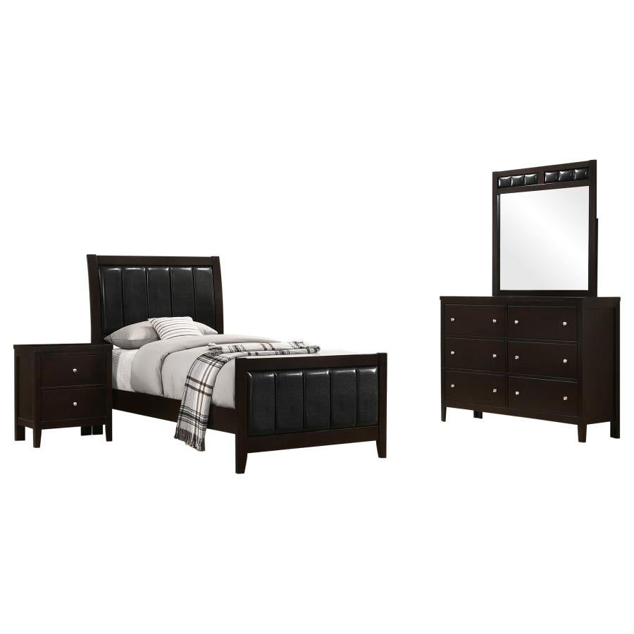 Carlton 4-piece Twin Bedroom Set Cappuccino