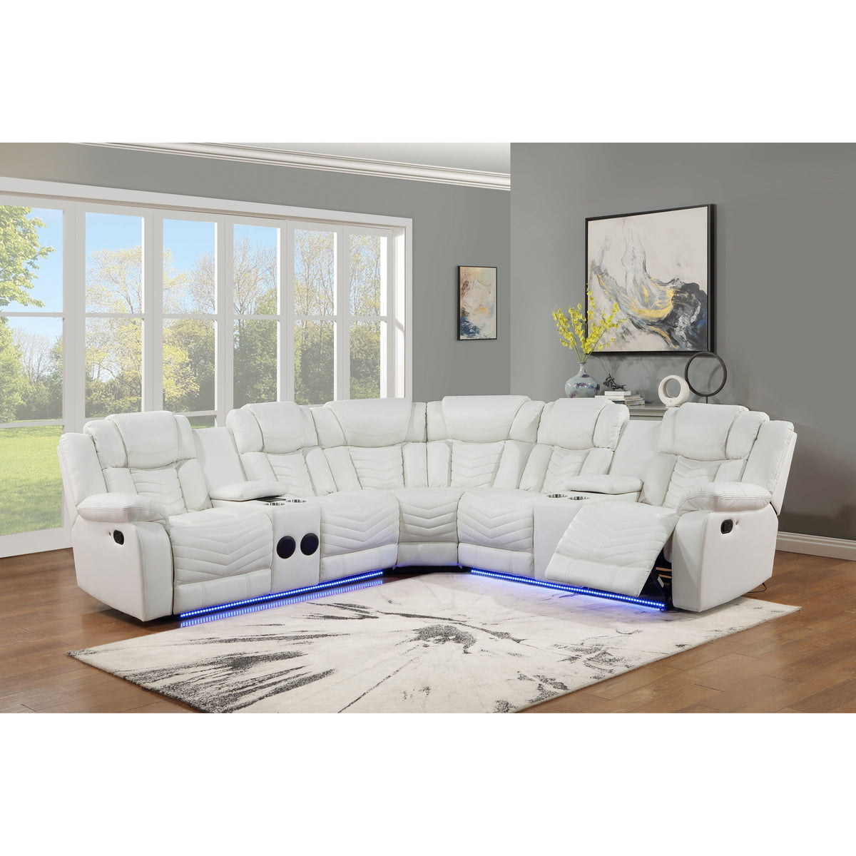 Lucky Charm Pearl Reclining Sectional