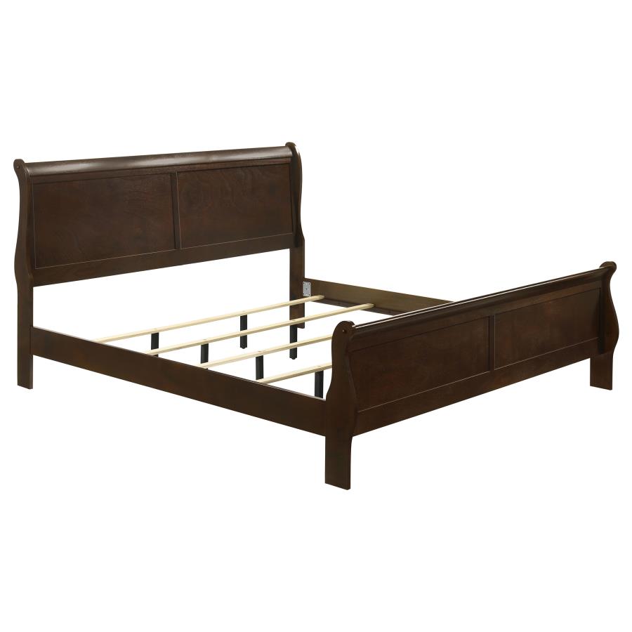 Louis Philippe 4-piece Eastern King Bedroom Set Cappuccino