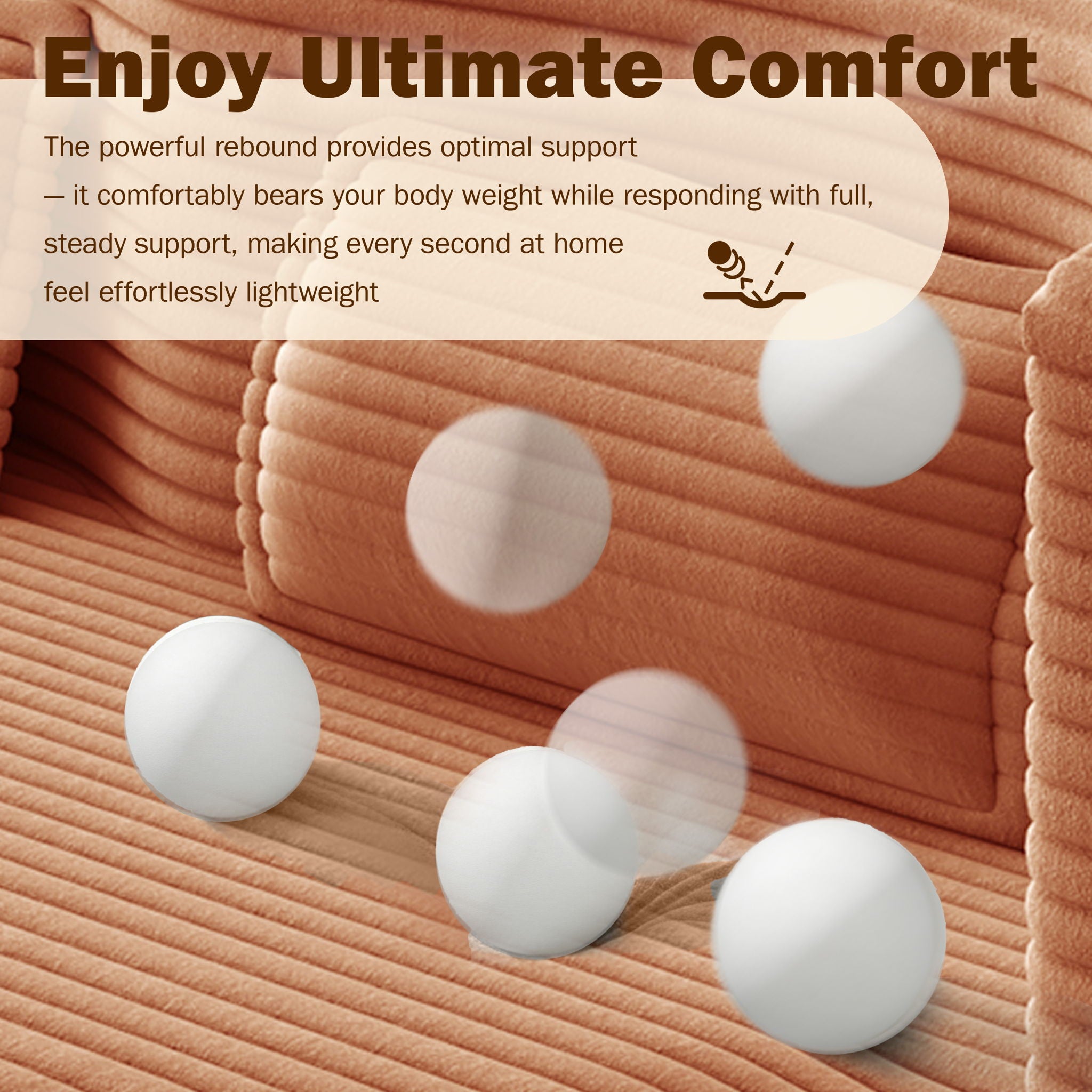Modern Floor Sofa With 2 Pillows, Convertible Twin Size Folding Mattress For Living Room