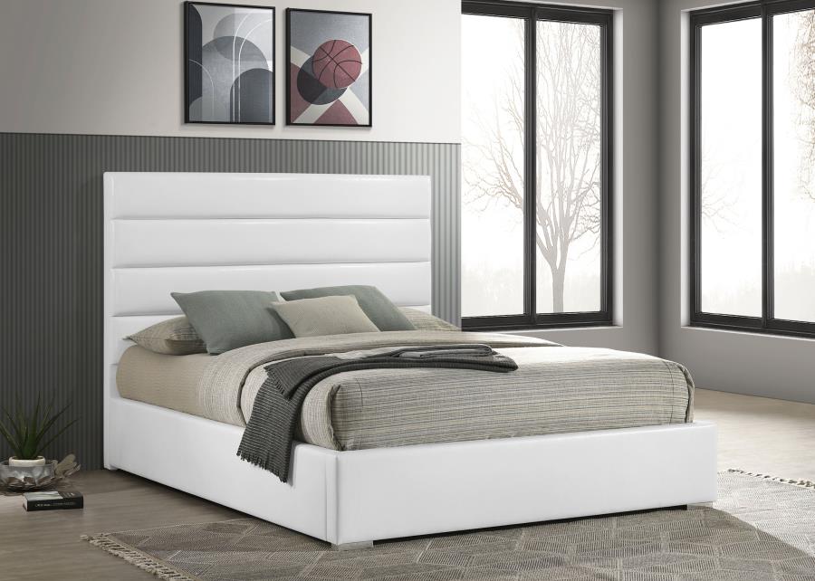 Felicity 53-inch Upholstered California King Bed White