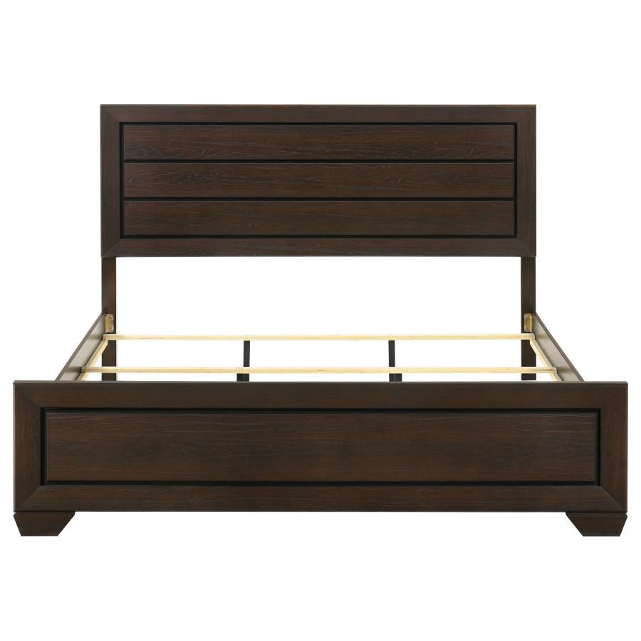 Kauffman Wood Eastern King Panel Bed Dark Cocoa