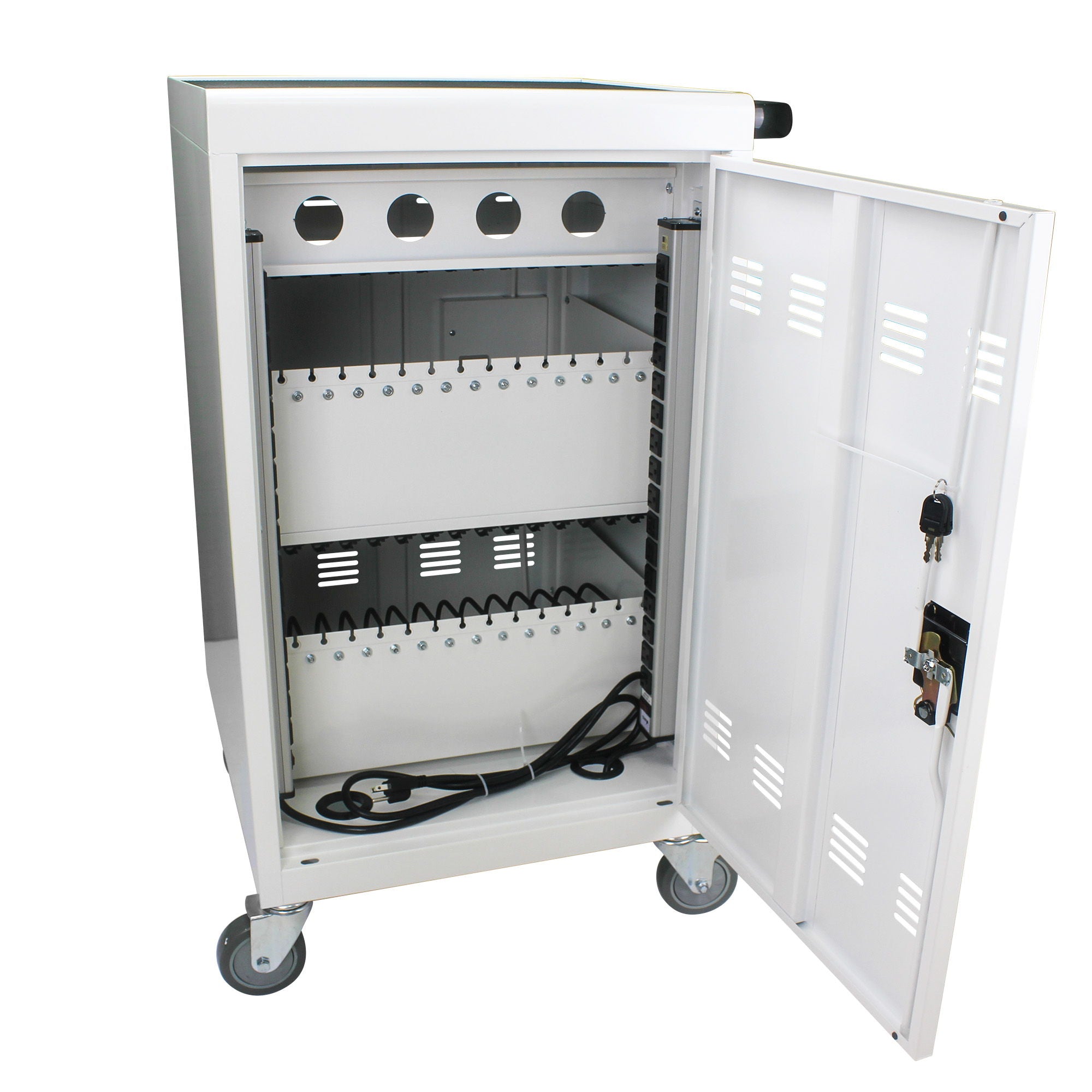 Mobile Charging Cart Station For book, Tablet And Laptop Computer With Power Strip Included