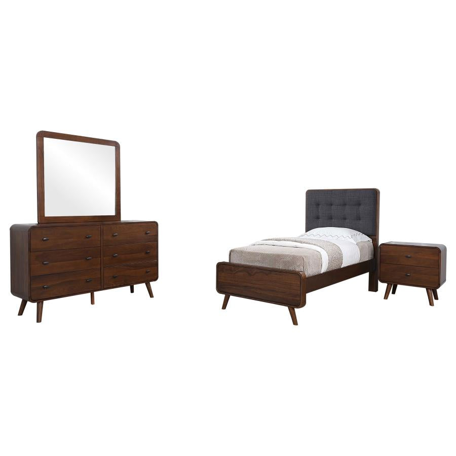 Robyn 4-piece Twin Bedroom Set Dark Walnut