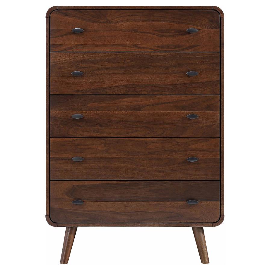Robyn 5-drawer Bedroom Chest of Drawers Dark Walnut