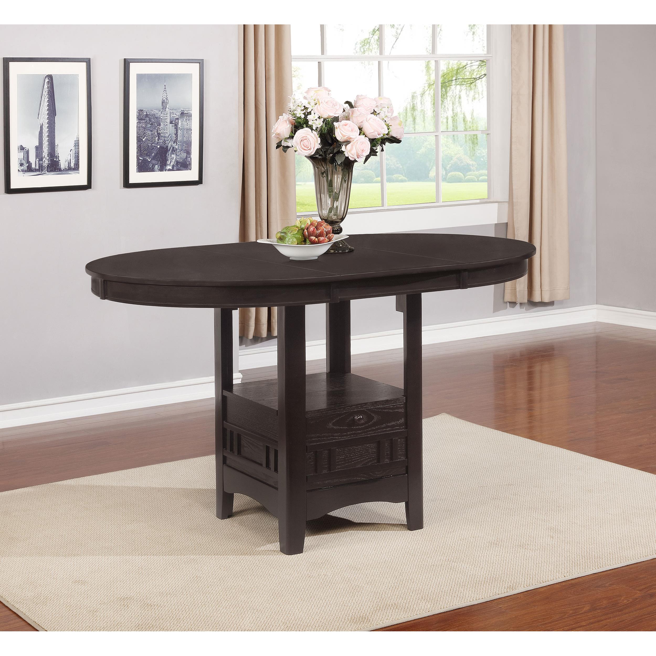 Diamond Modern Furniture COA Oval Lavon Counter Height Dining Table with Pedestal Base 102888 IMAGE 6