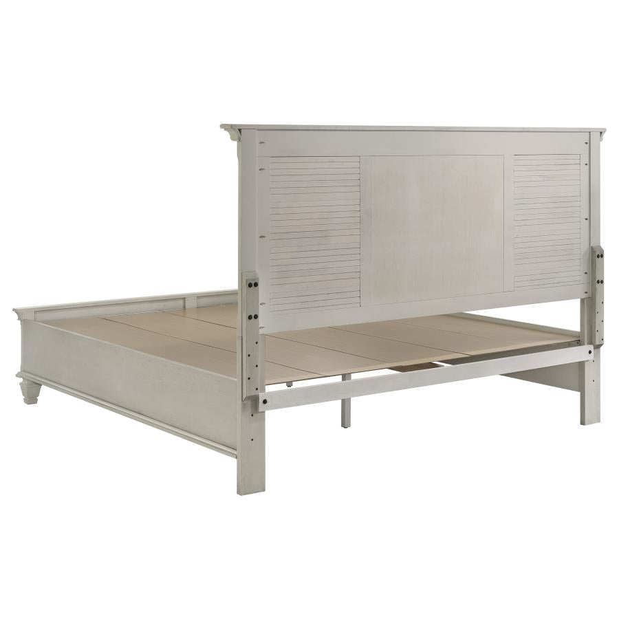 Franco 4-piece Eastern King Bedroom Set Distressed White