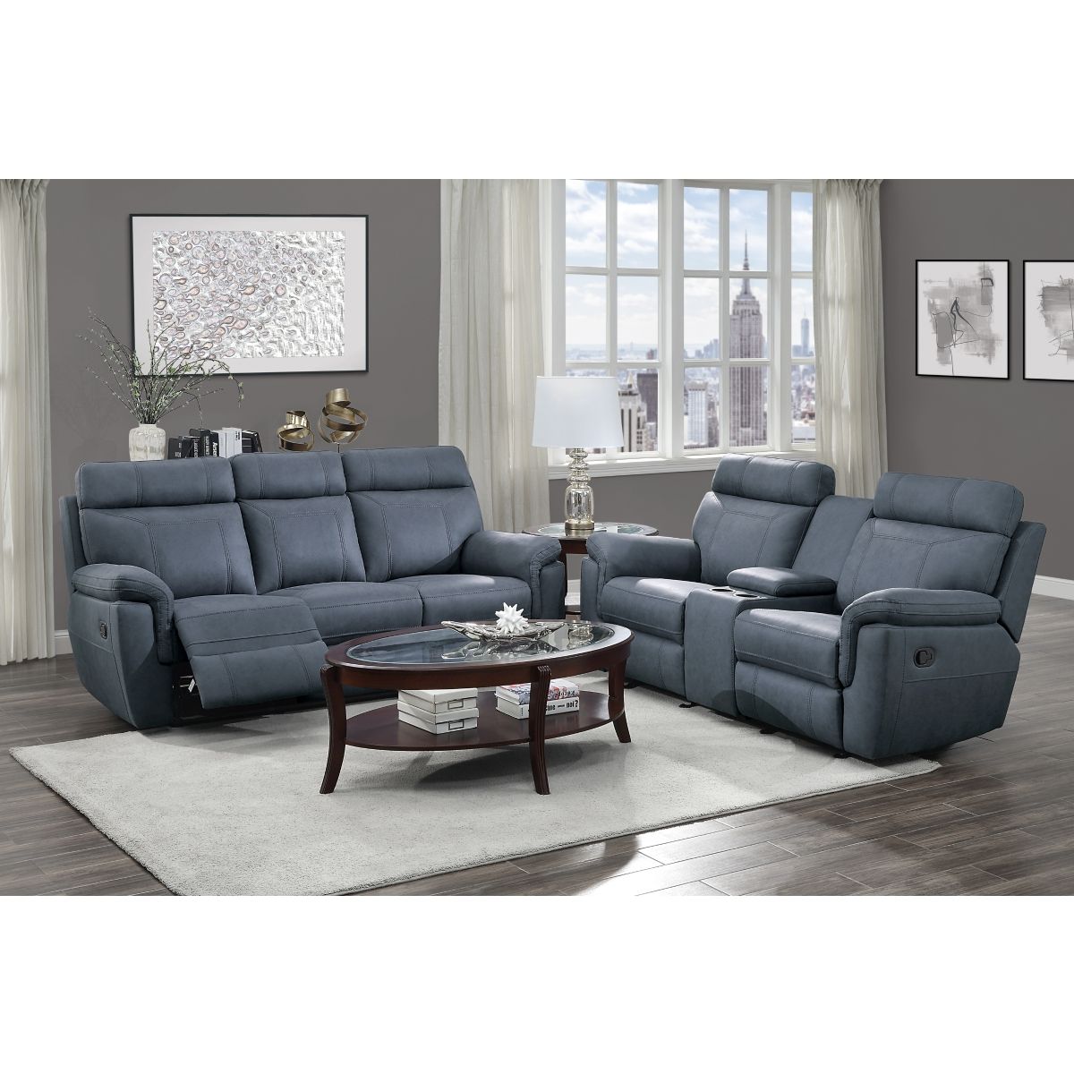 Clifton - Double Glider Reclining Loveseat With Center Console