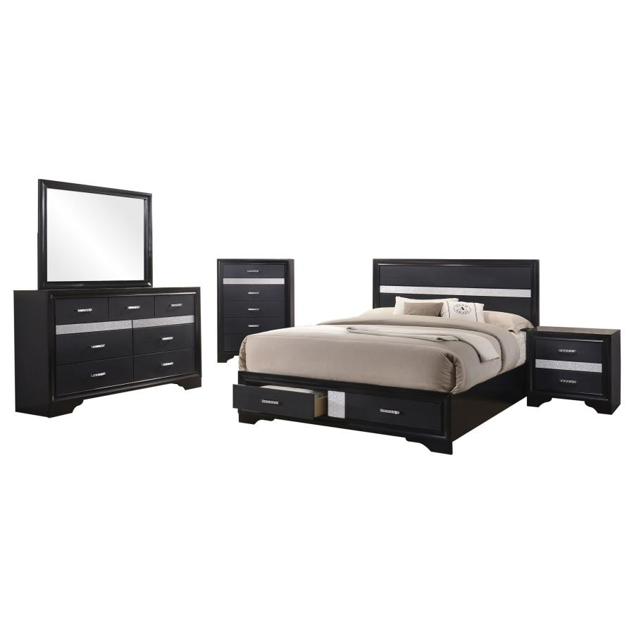 Miranda 5-piece Queen Bedroom Set Black