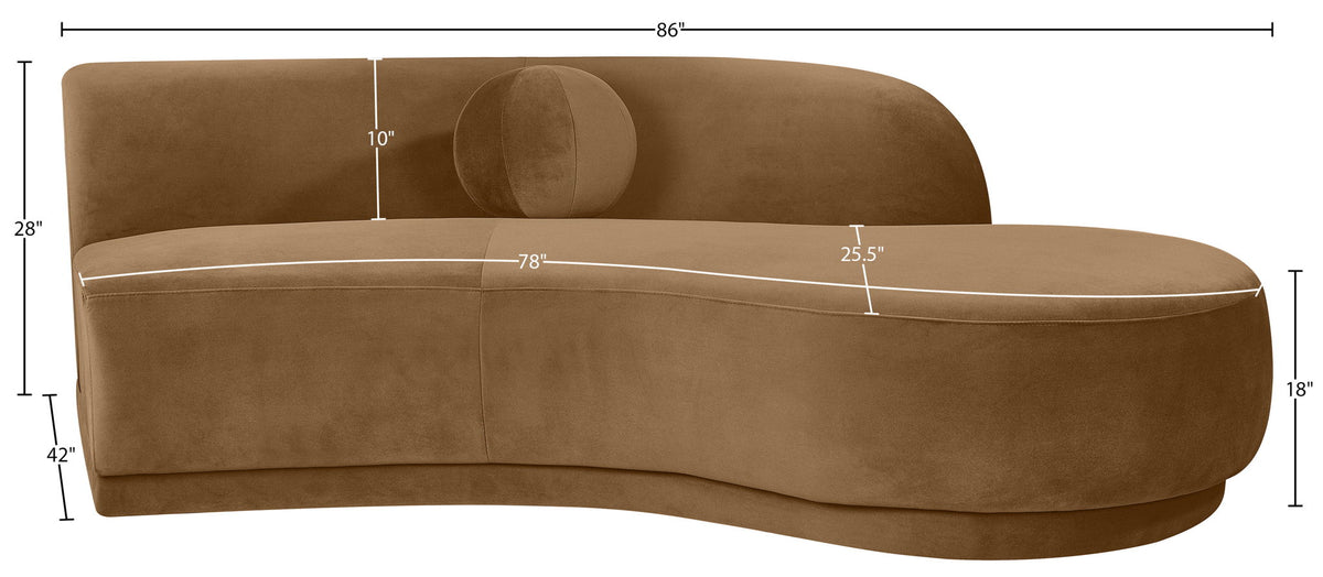 Avra - 86" Velvet Performance Fabric Upholstered Sofa