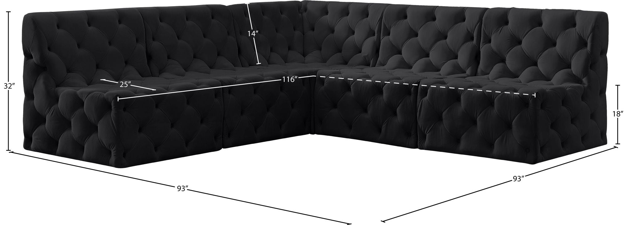 Tuft - 5 Piece Modular Sectional