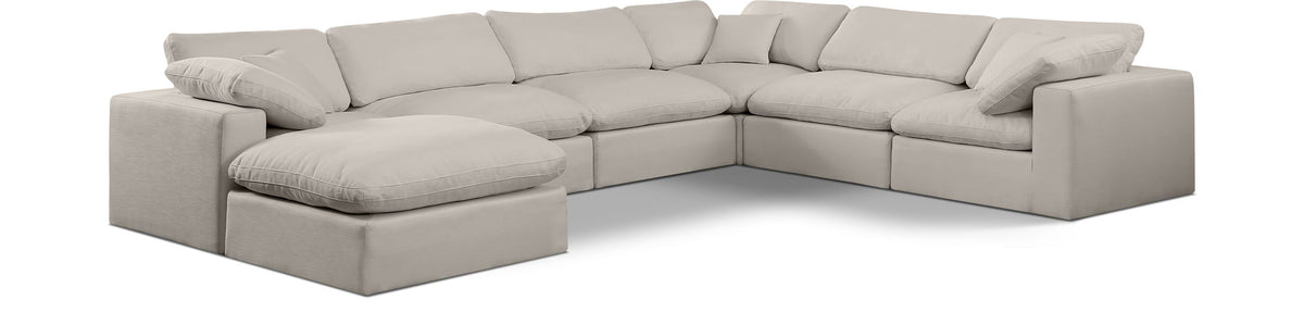 Comfy - 7 Piece Linen Modular Sectional With Chaise