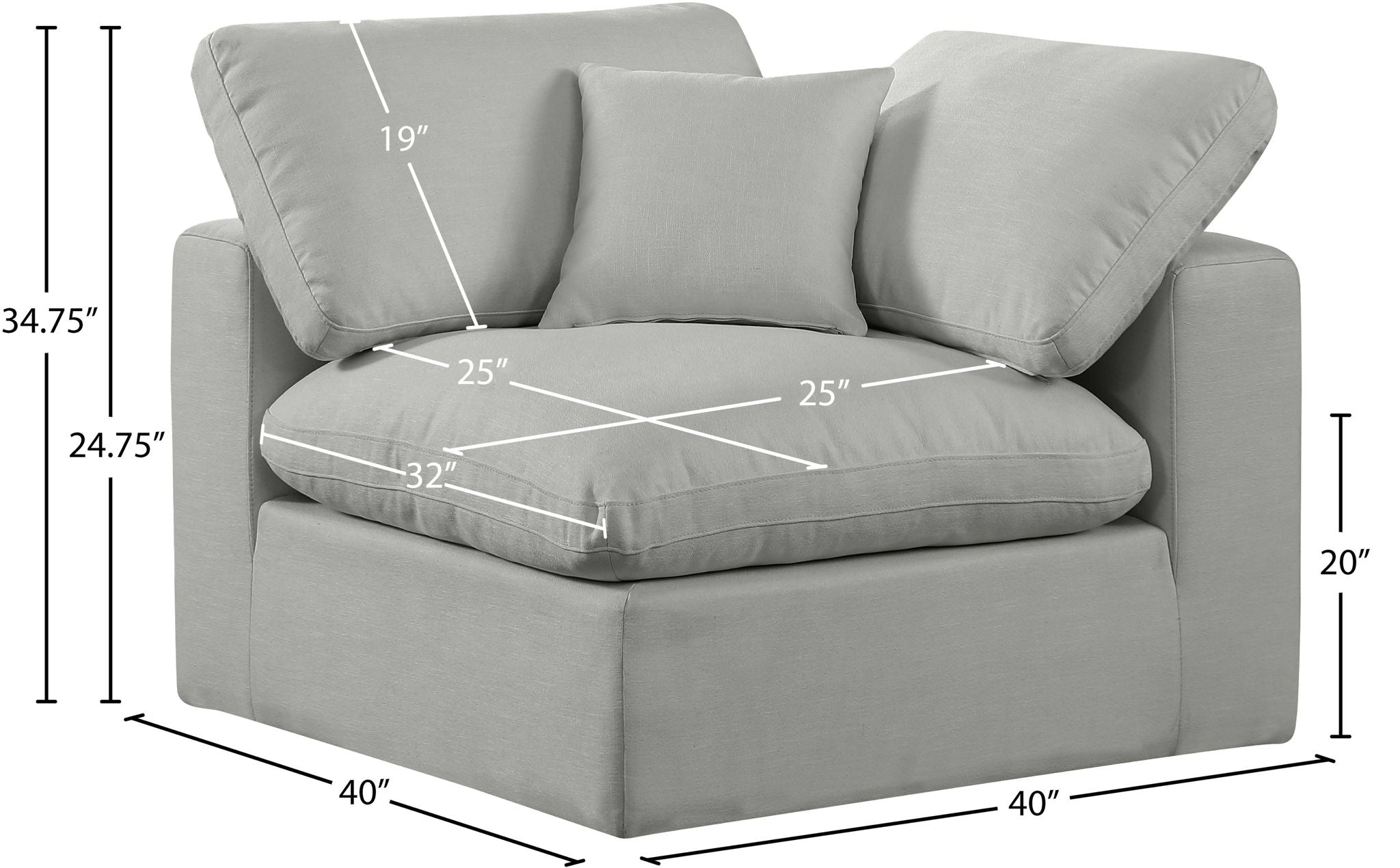 Comfy - Linen Corner Chair