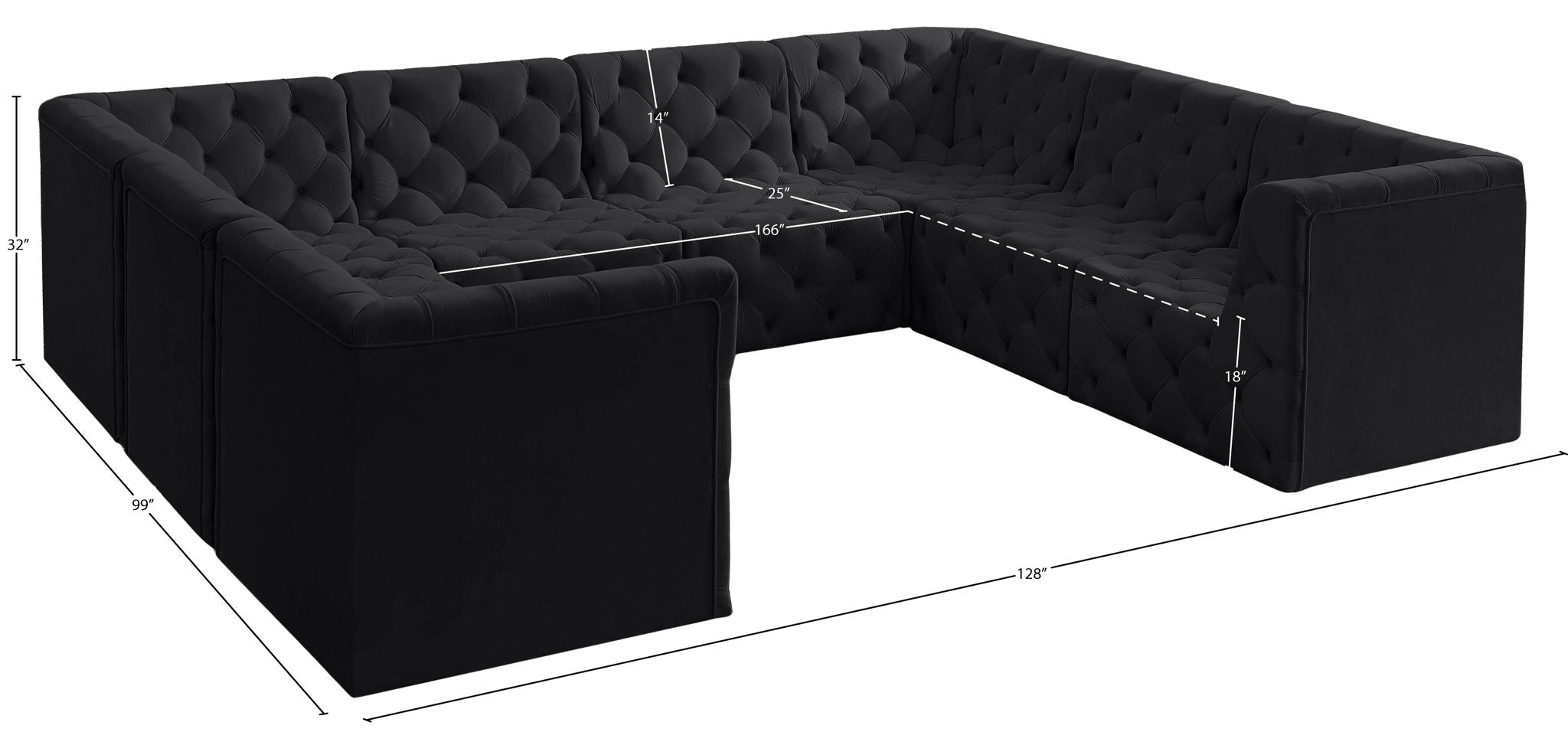 Tuft - 8 Piece Modular Sectional