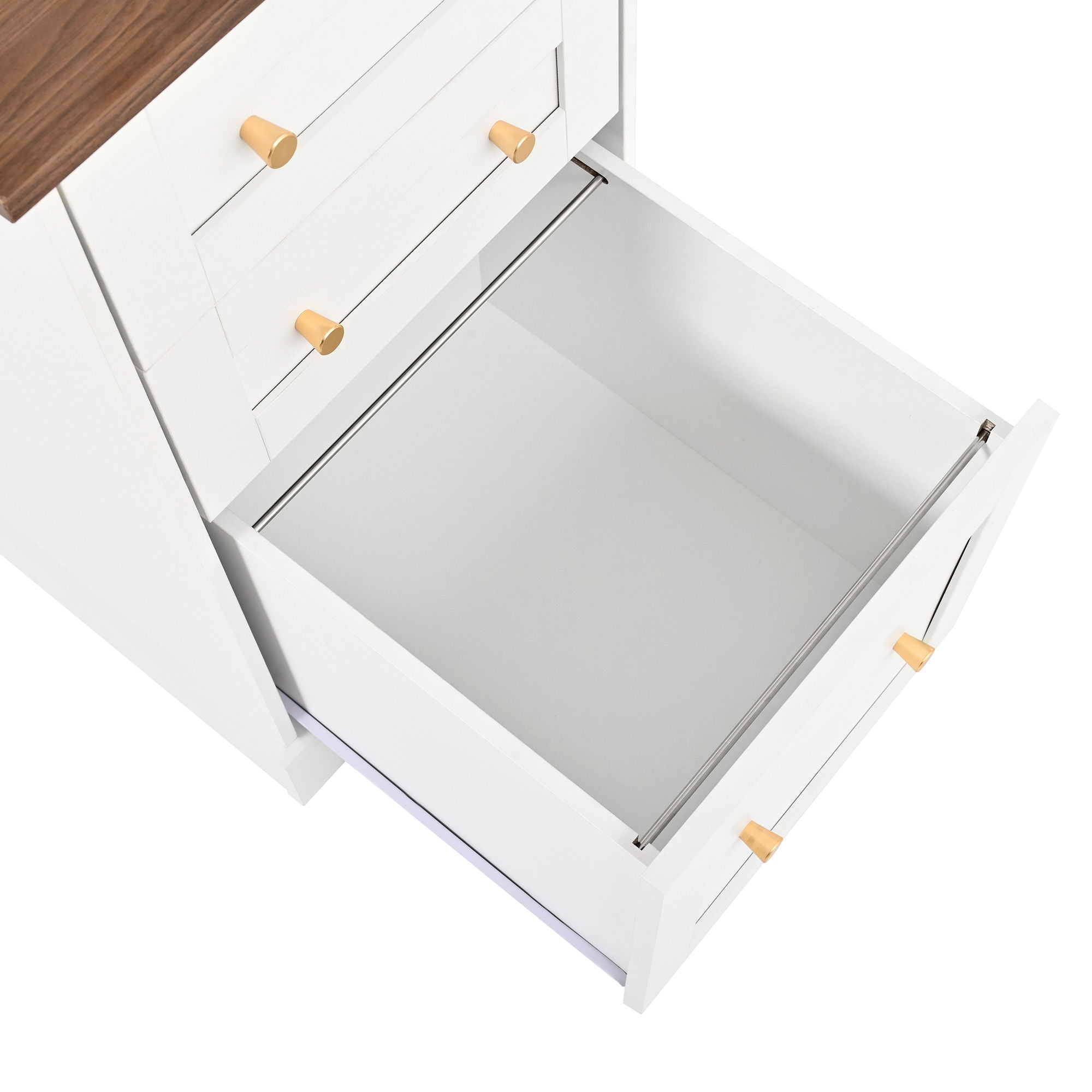 Space Saving L-Shaped Computer Desk With Keyboard Tray & Charging Stations