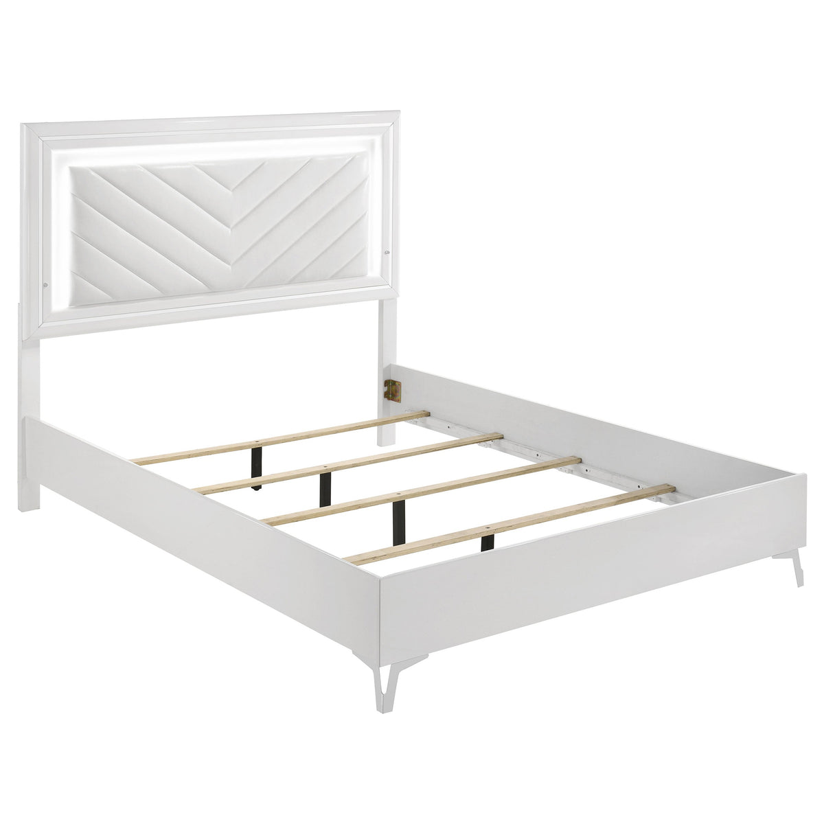 Cassia 4-piece LED Bedroom Set White High Gloss