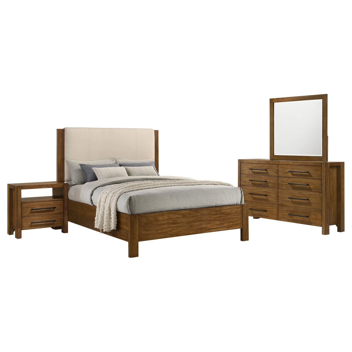 Adderley 4-piece Bedroom Set Warm Brown