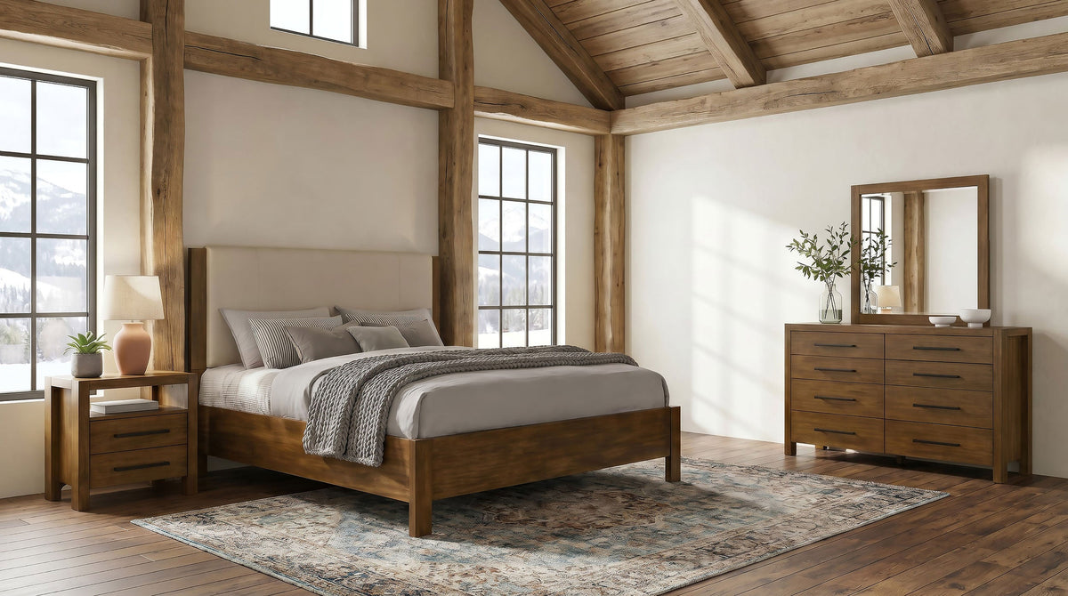 Adderley 4-piece Bedroom Set Warm Brown