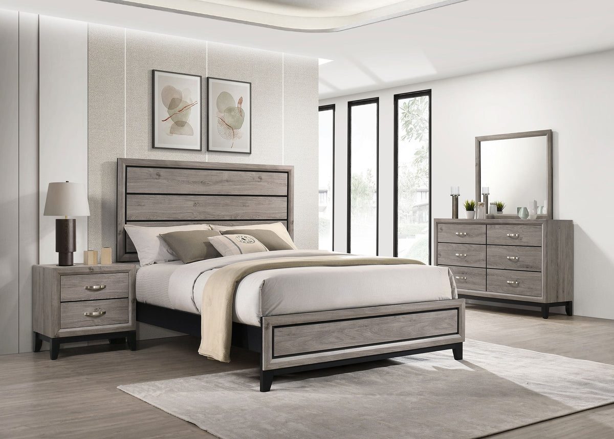 Valen Four-piece Bedroom Set Light Taupe