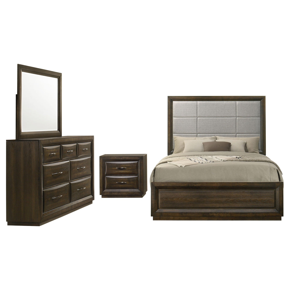 Atlas 4-piece Bedroom Set Dark Oak