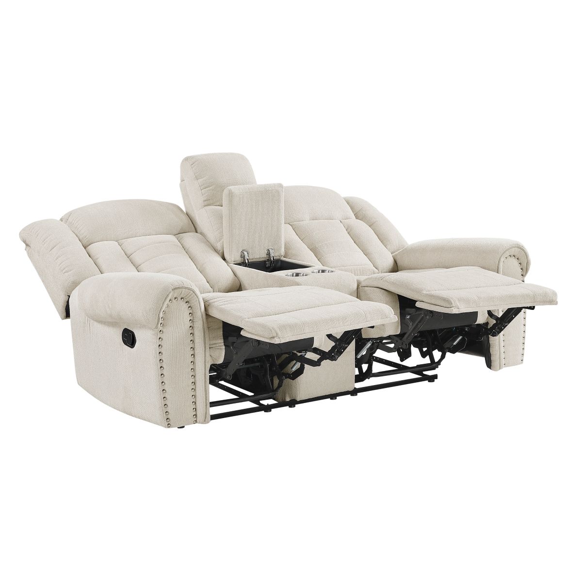 Nutmeg - Double Reclining Loveseat With Center Console
