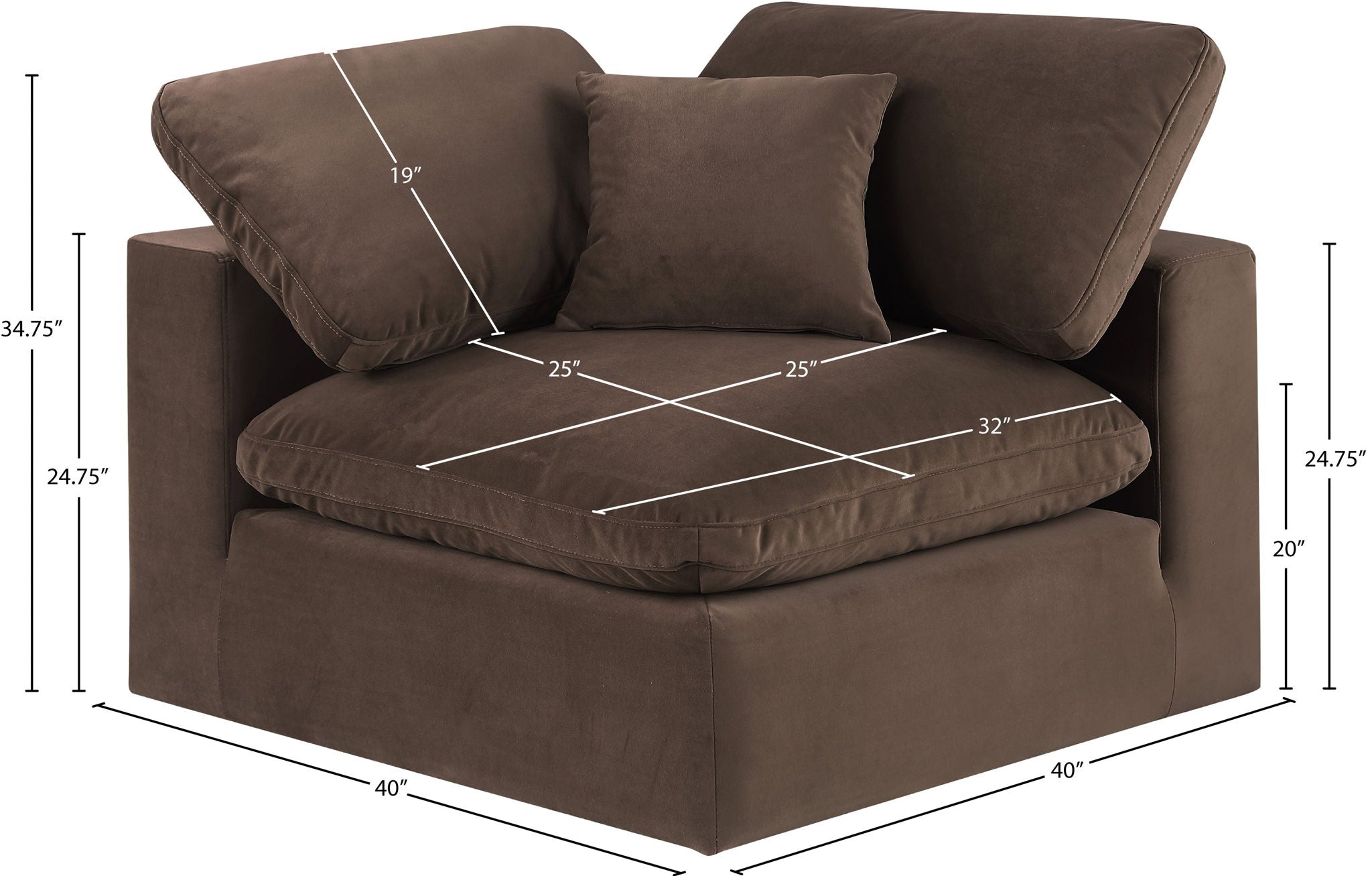 Comfy - Velvet Corner Chair