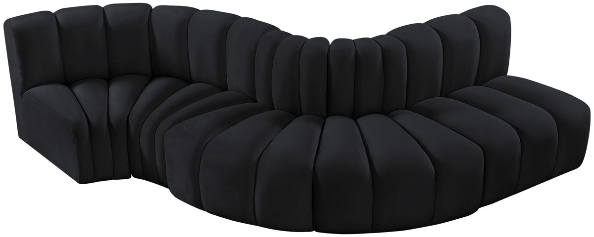 Arc - Velvet 5 Piece Modular Sofa
