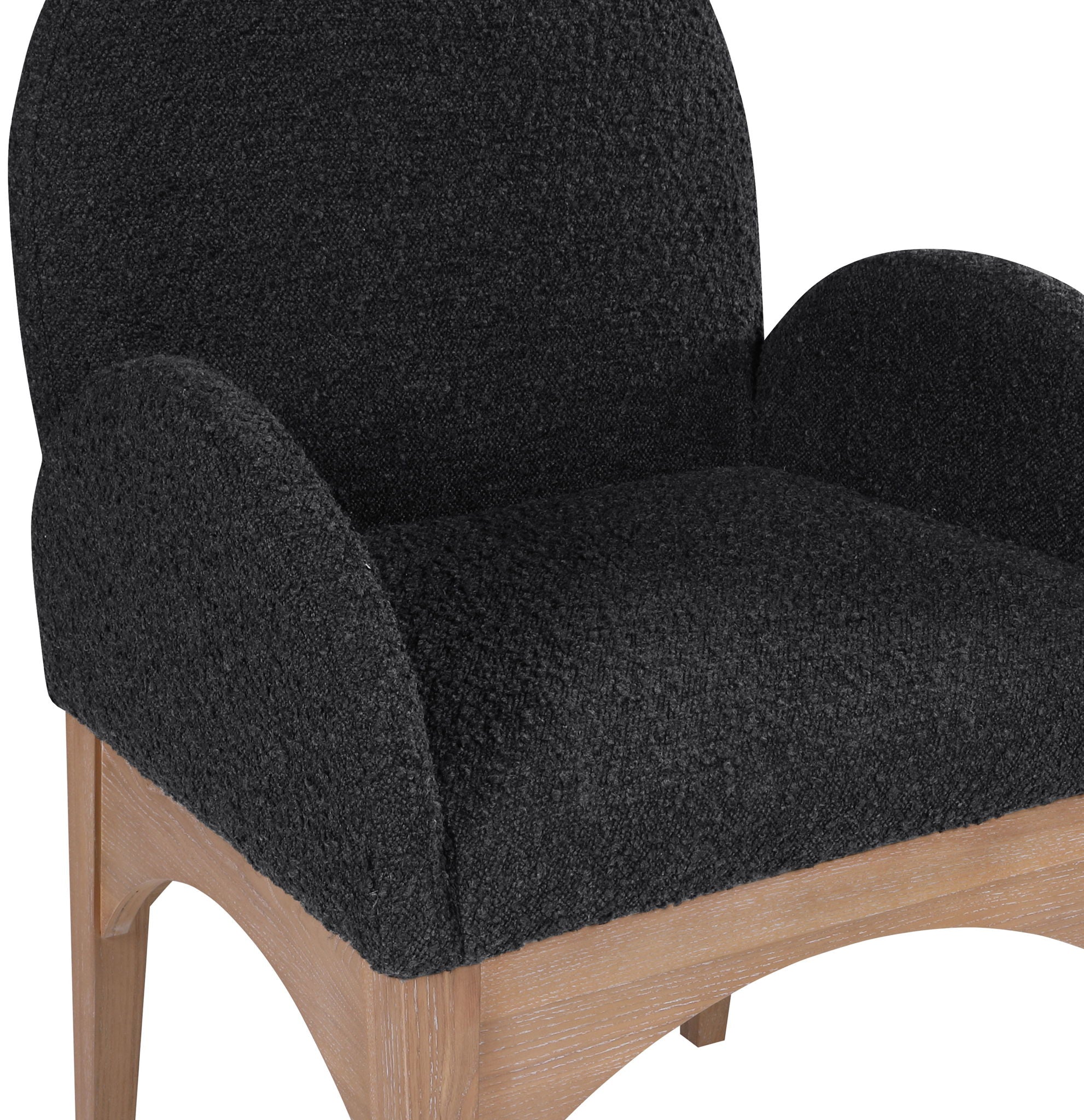 Waldorf - Boucle Dining Arm Chair With Natural Legs