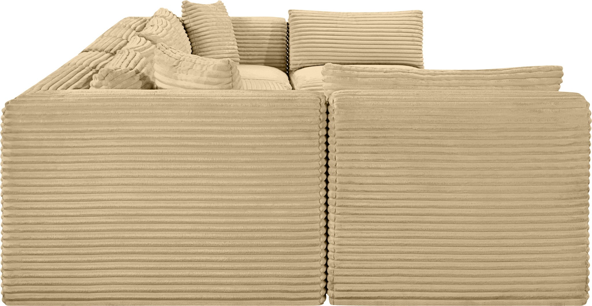 Shaggy - 7 Piece Modular U-Shaped Armless Sectional