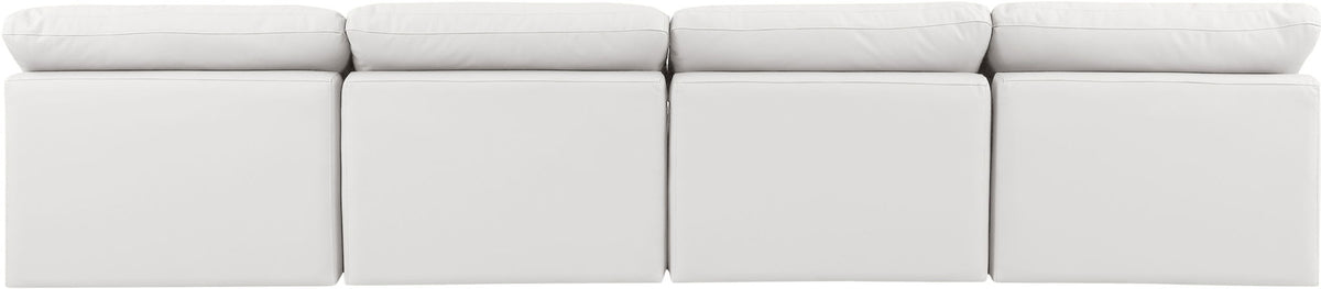 Indulge - Faux Leather 4 Seat Modular Armless Sofa