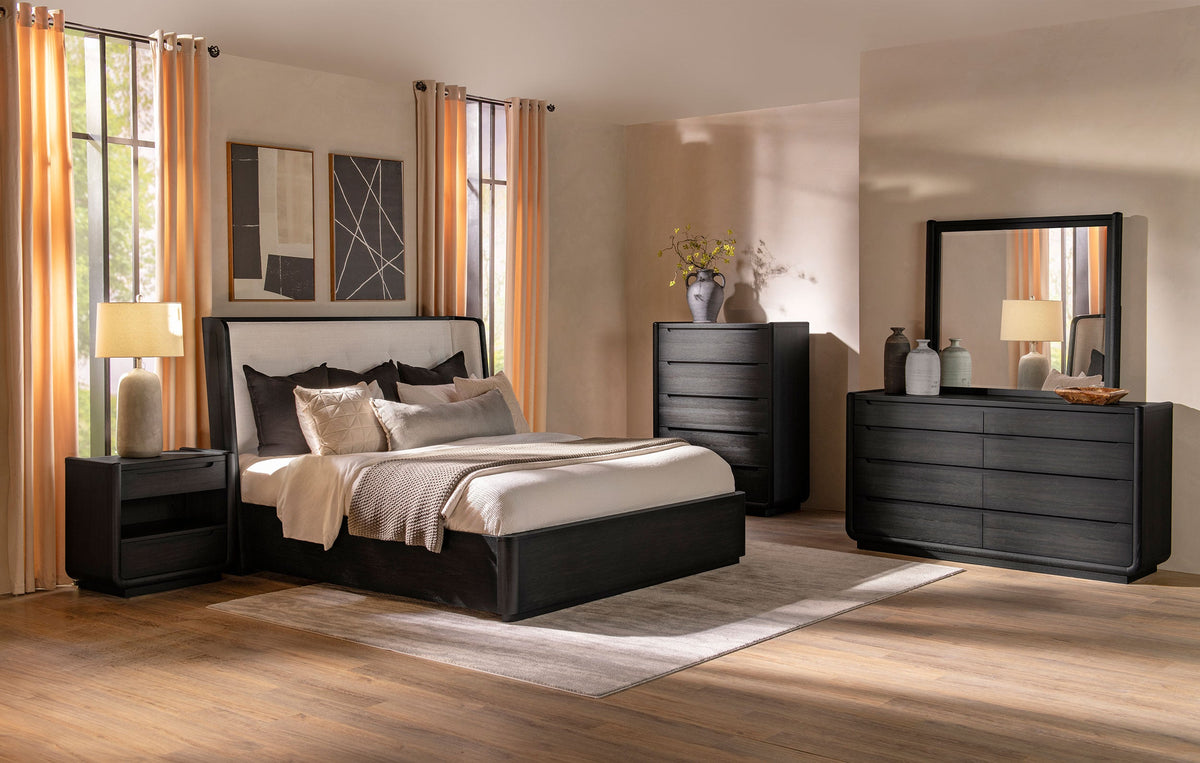 Leandro 5-piece Bedroom Set Burnished Black