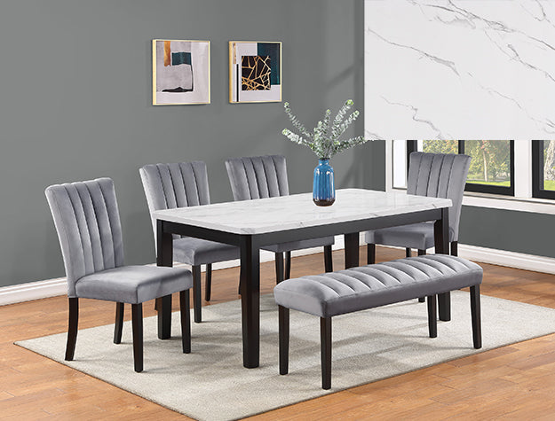 Pascal Gray Dining Bench