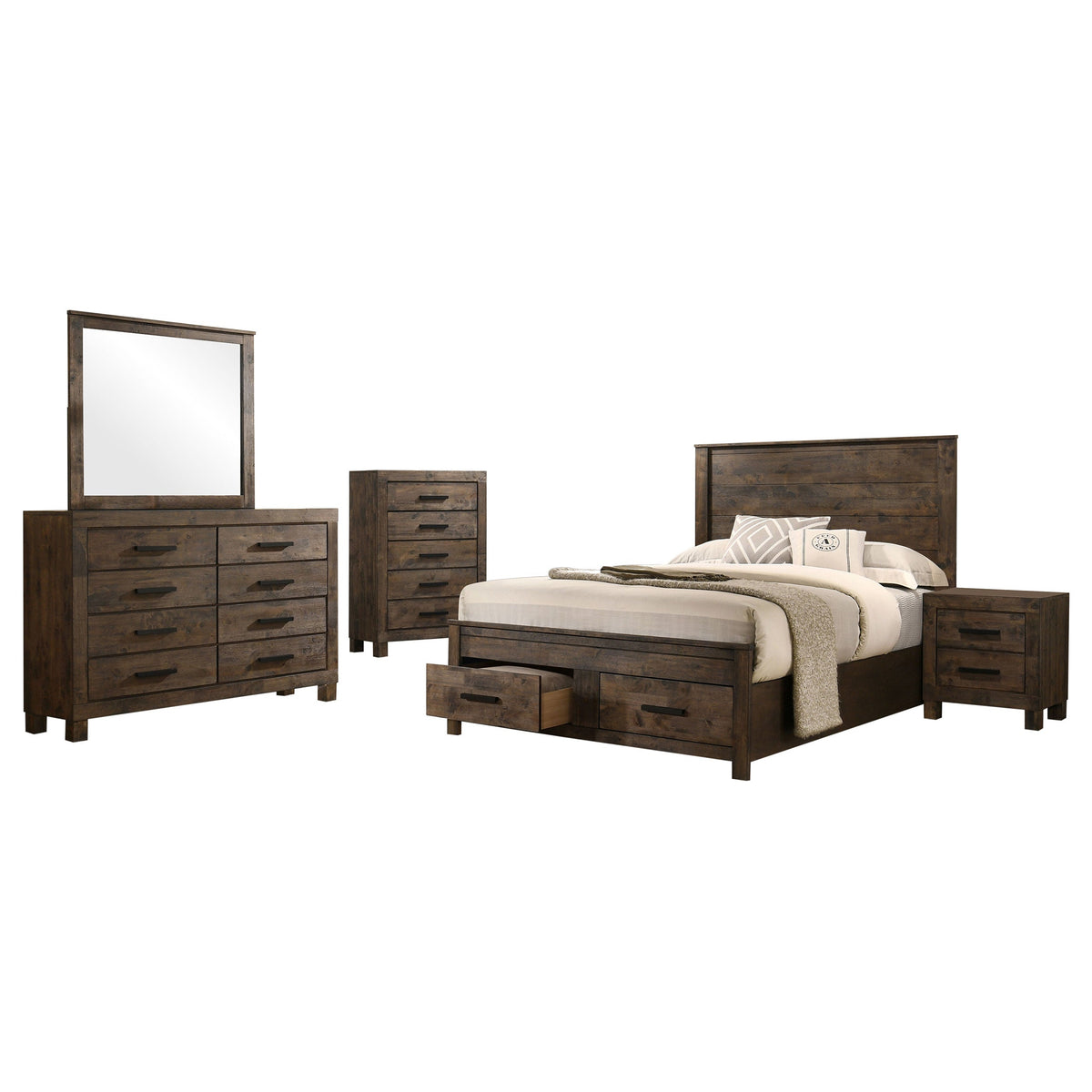 Woodmont 5-piece Bedroom Set Golden Brown