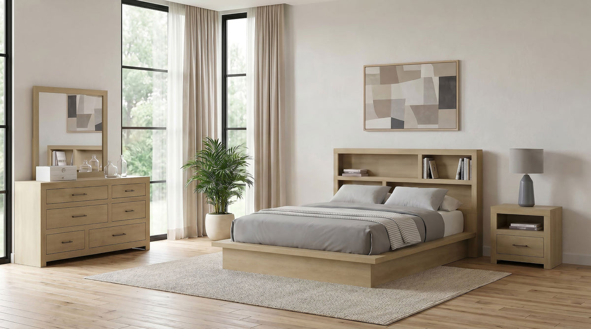 Hendricks 4-piece Bedroom Set Light Oak