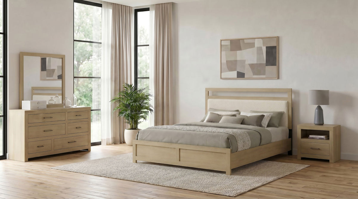Hendricks 4-piece Bedroom Set Light Oak