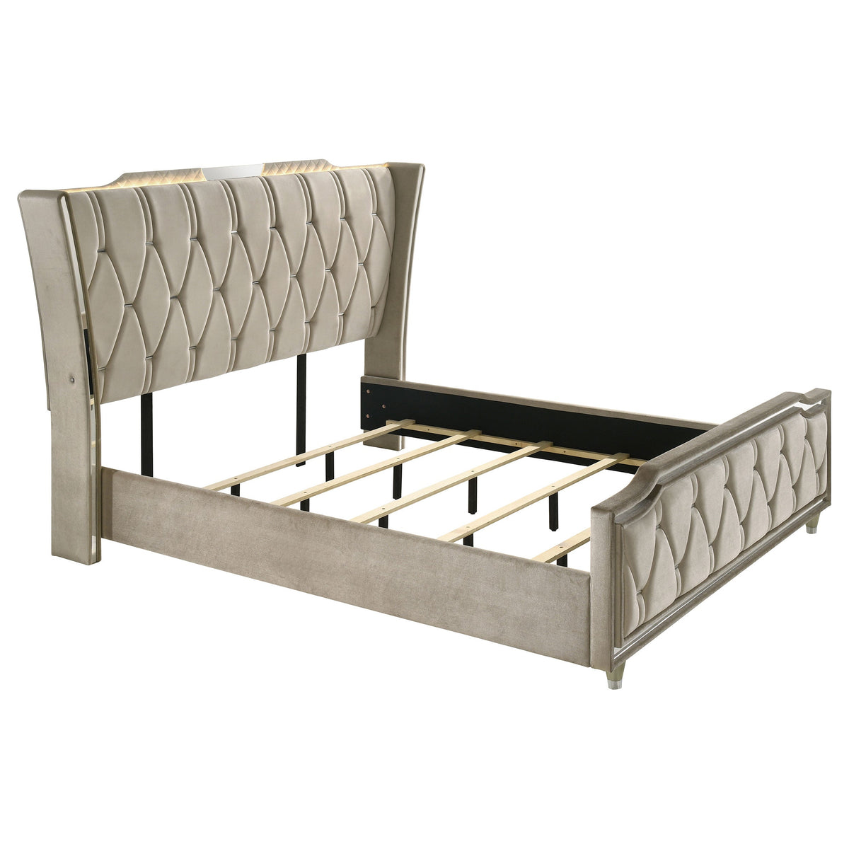 Lorient 4-piece Bedroom Set Ivory and Camel