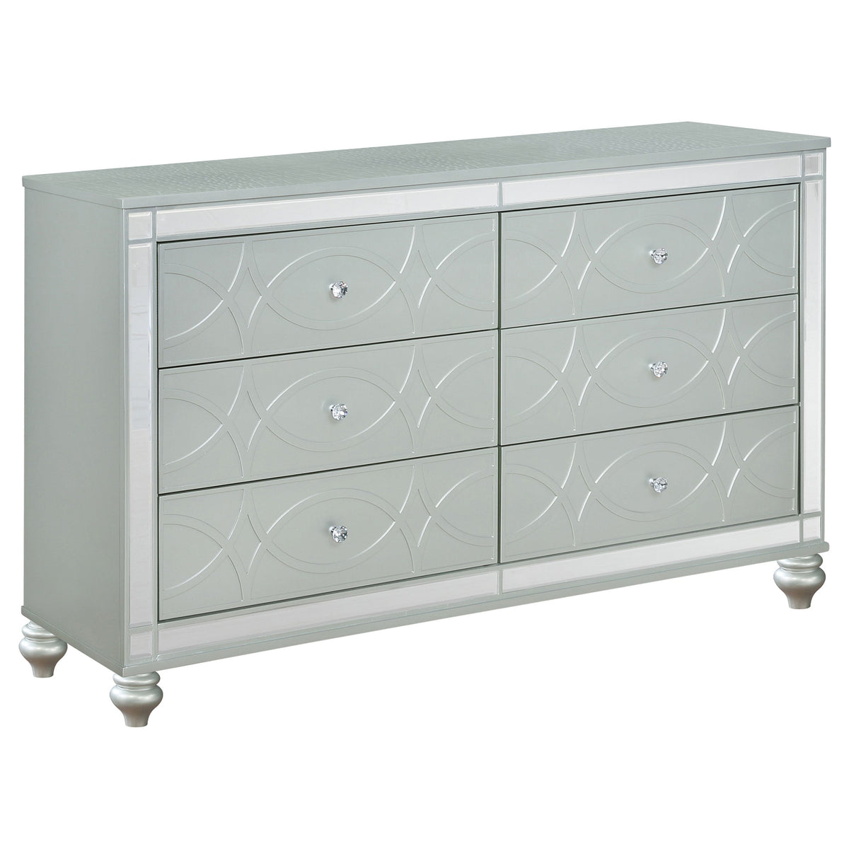 Gunnison 4-piece Bedroom Set Silver Metallic