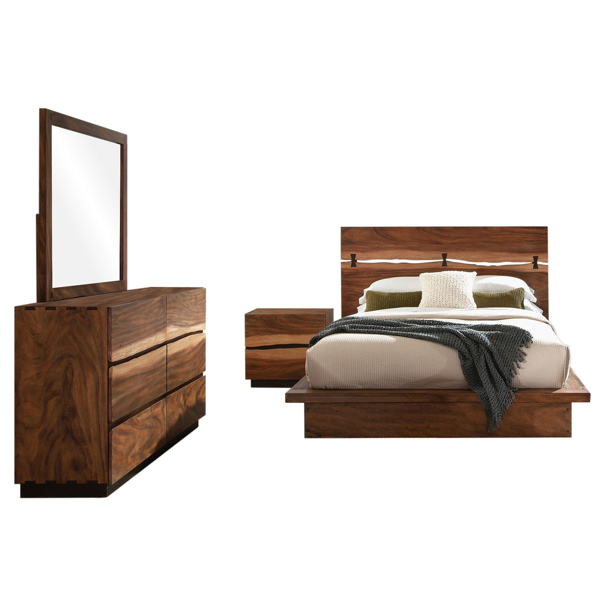 Winslow 4-piece Bedroom Set Smokey Walnut