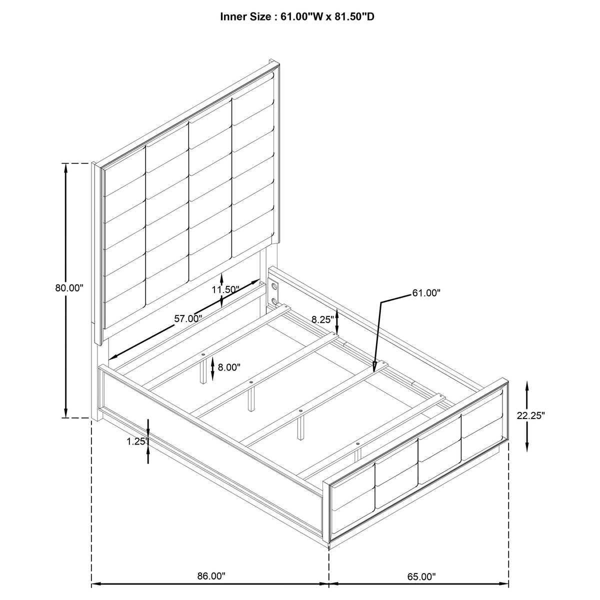 Durango 5-Piece Queen Bedroom Set in Taupe Oak