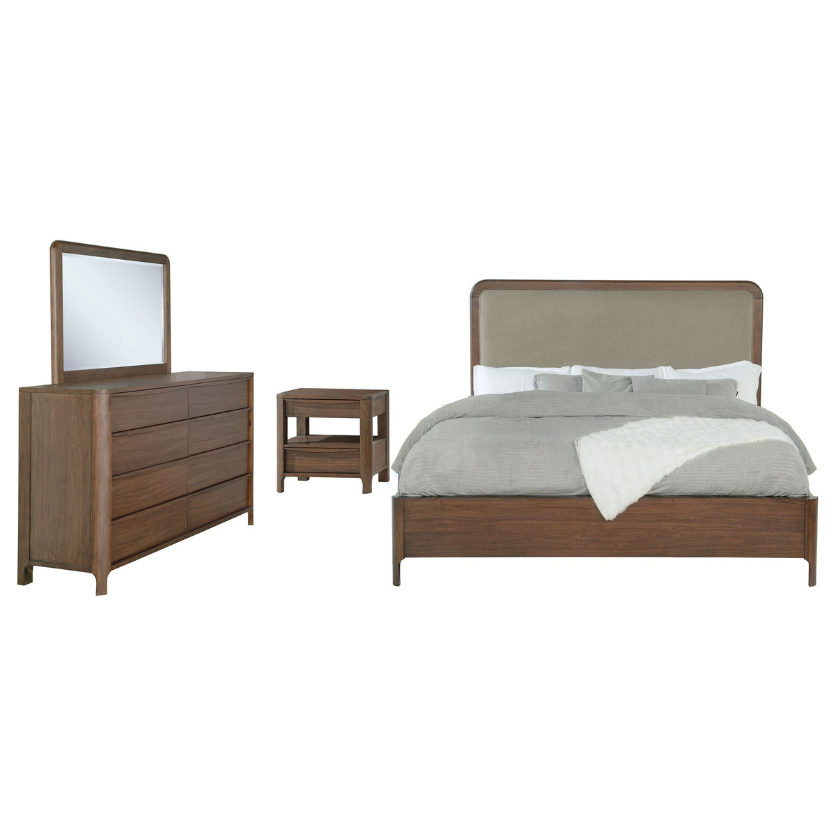 Maderia 4-piece Bedroom Set Walnut
