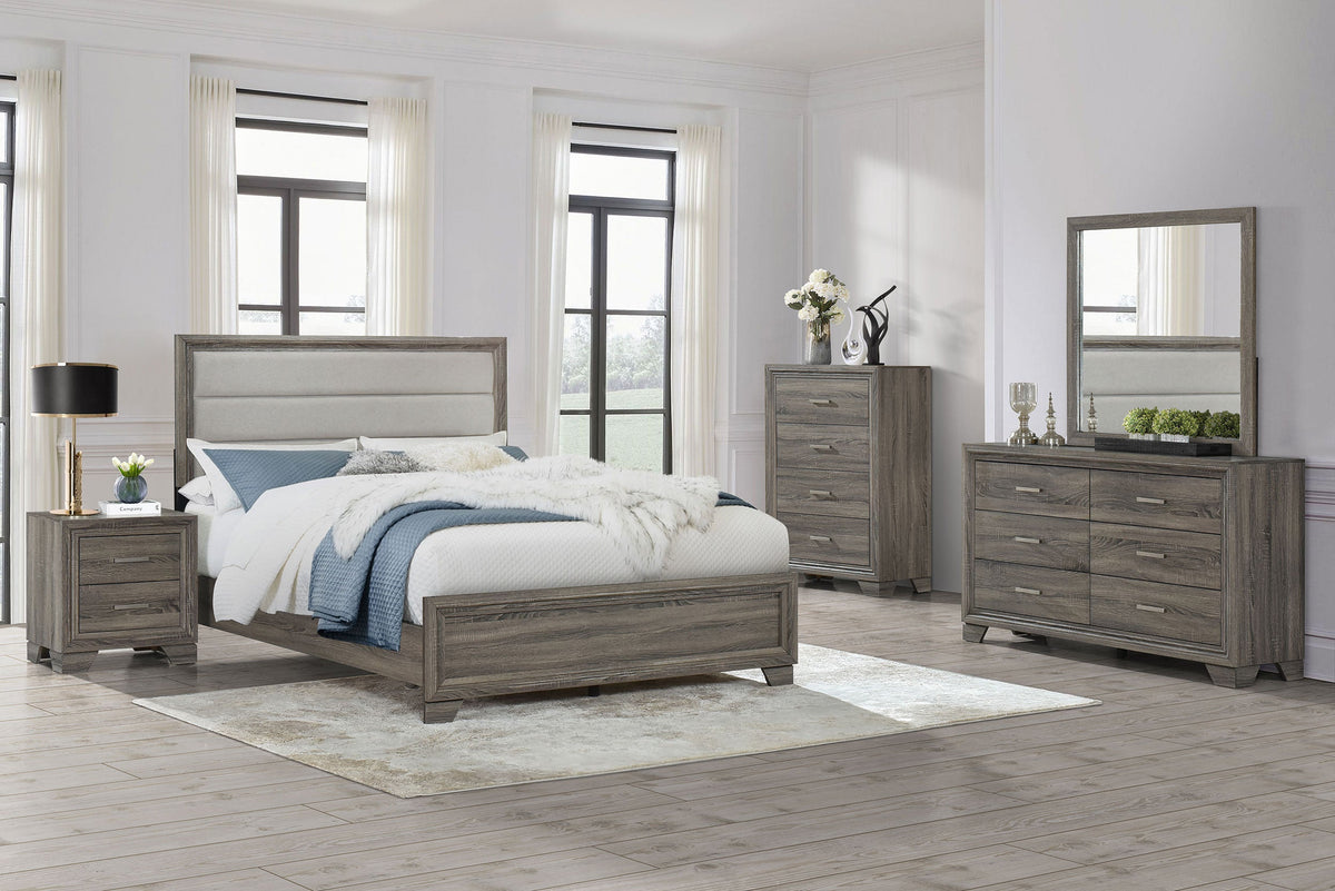 Wright 5-piece Bedroom Set Brown Oak