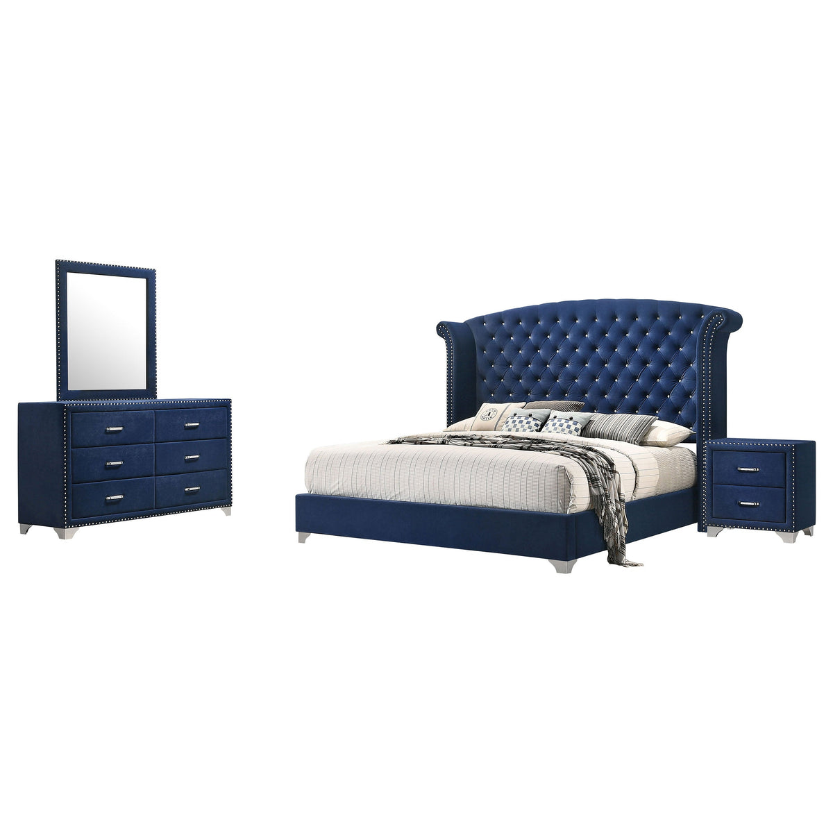 Melody 4-piece Bedroom Set Pacific Blue