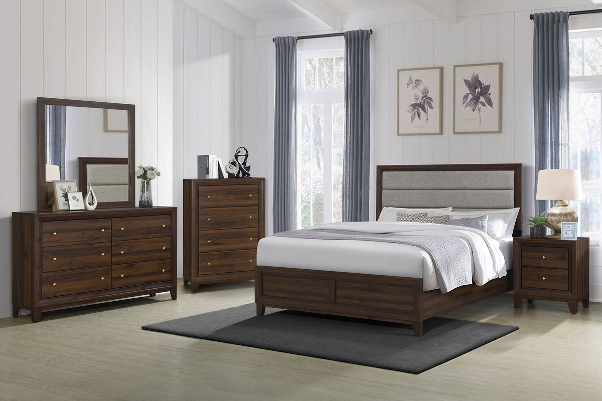 Welsley 5-piece Bedroom Set Walnut