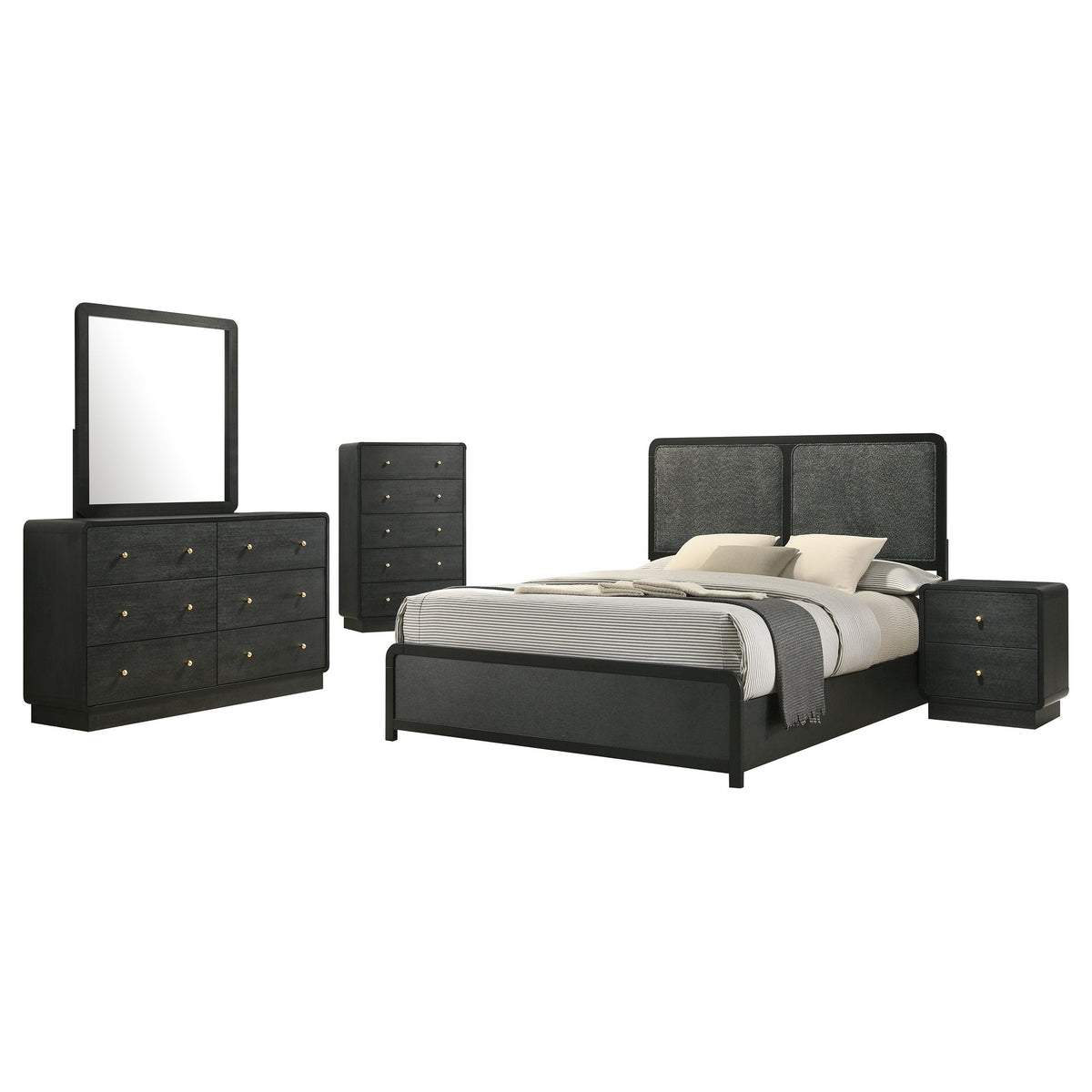 Cavelle 5-piece Bedroom Set Black