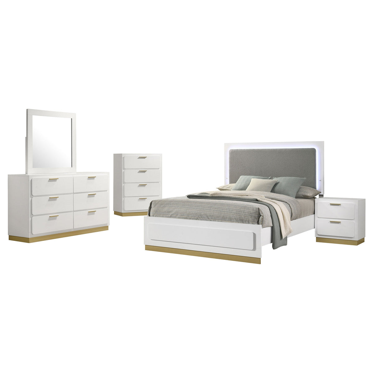 Caraway 5-piece Bedroom Set White