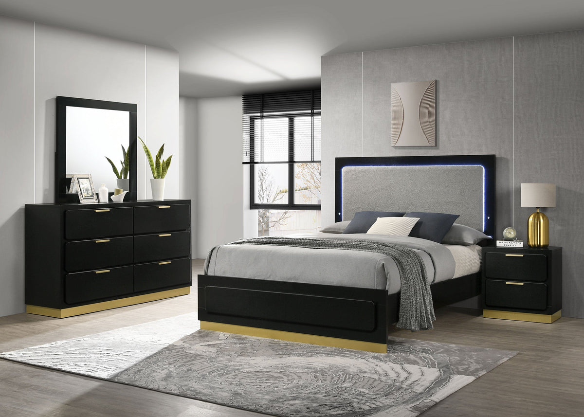 Caraway 4-piece Bedroom Set Black