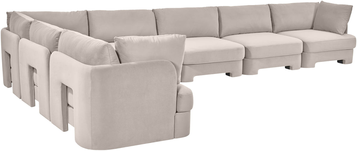 Hammond - Velvet Performance Fabric Upholstered 7 Piece Sectional