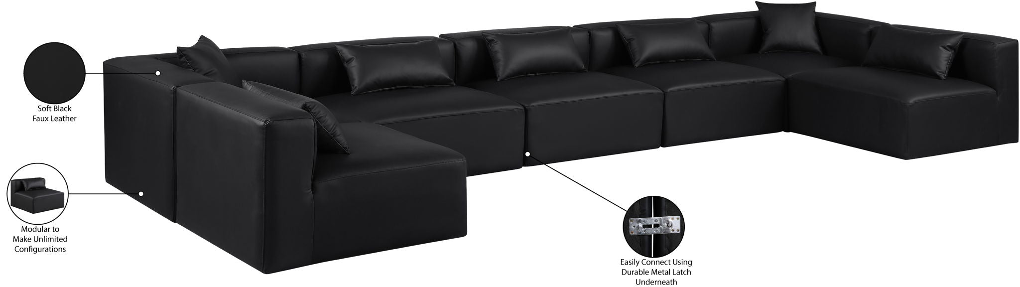 Cube - 7 Piece Modular U-Shaped Sectional