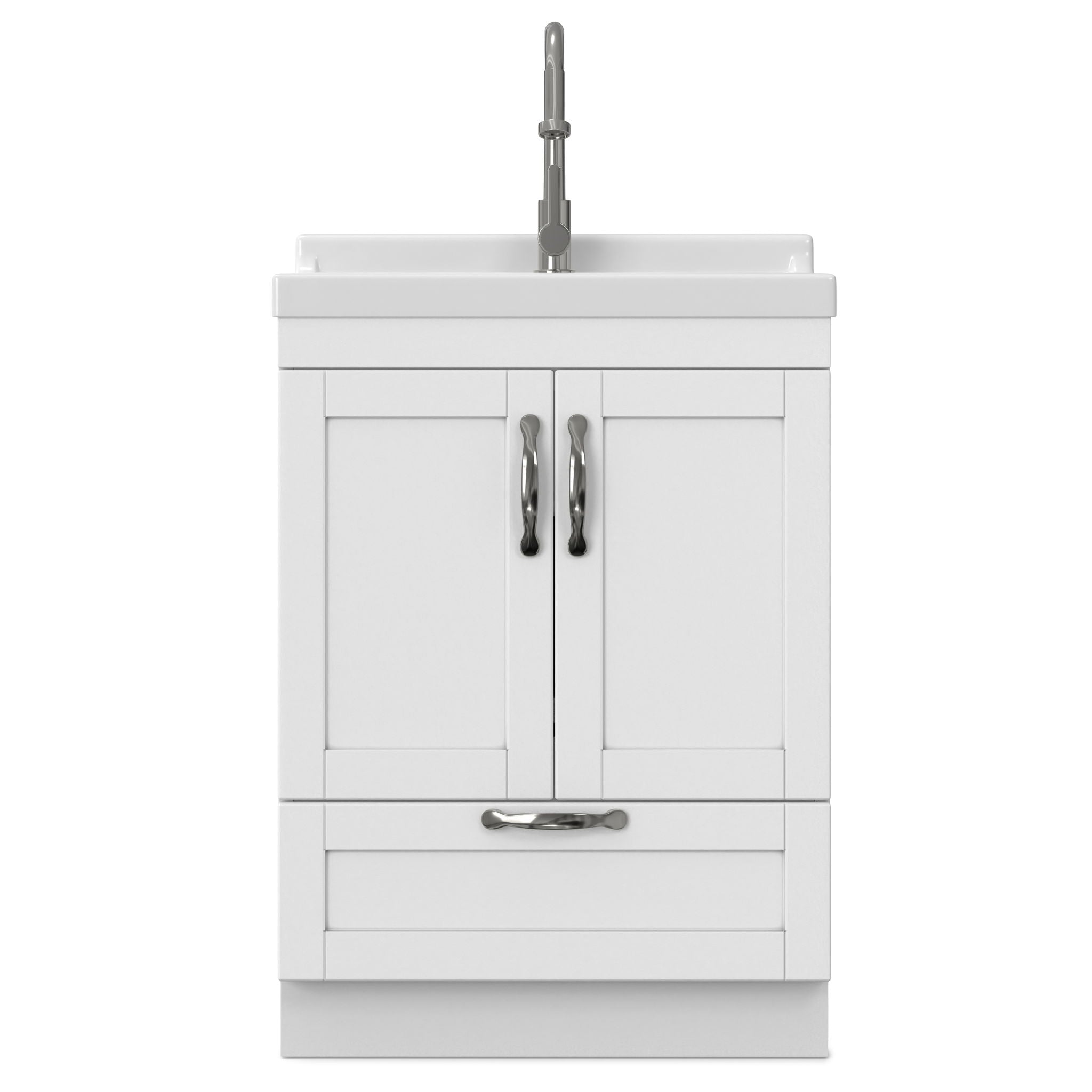 Maile - Laundry Utility Sink And Cabinet With Sink - White